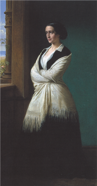 Portrait of Johanne Louise Heiberg, 1859 - Wilhelm Marstrand
