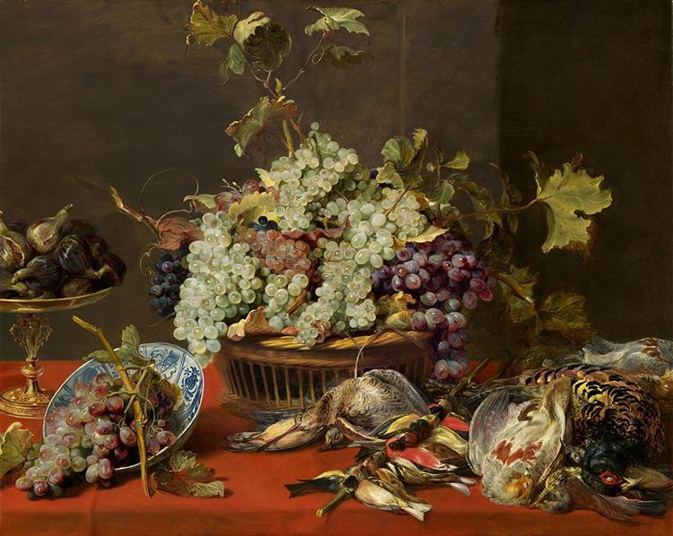 Still Life with Grapes and Game - Frans Snyders