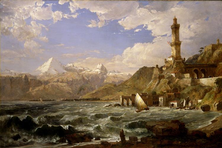 The Coast of Genoa, 1854 - Jasper Francis Cropsey