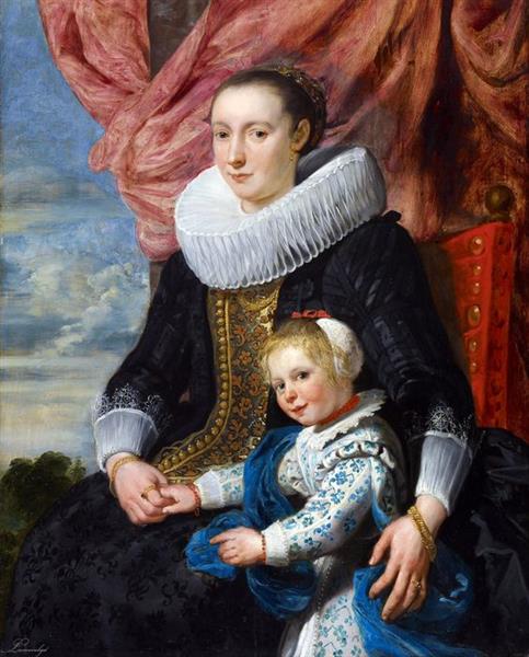 Portrait of a Lady with Her Daughter - Cornelis de Vos
