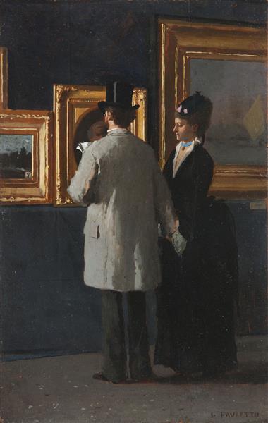 In the Pinacotheca, 1874 - 1875 - Giacomo Favretto