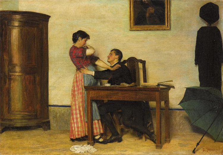 The temptation, 1874 - Giacomo Favretto