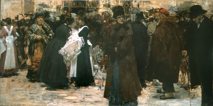 Today's square, 1887 - Giacomo Favretto