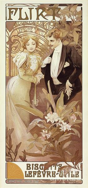 Flirt Lefevre Utile, 1899 - Альфонс Муха
