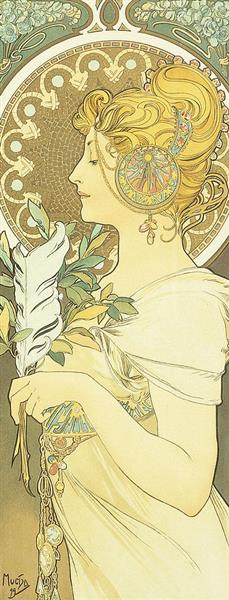 The Quill - Alphonse Mucha - WikiArt.org