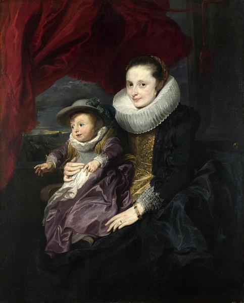 Portrait of a Woman and Child - Антонис ван Дейк