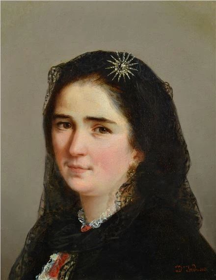 Portrait of a woman - Domenico Induno