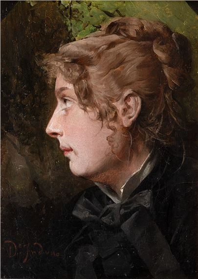 Portrait of Emilia Trezzini - Domenico Induno