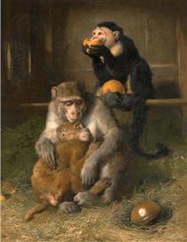 Doctors Visit to Poor Relations at the Zoological Gardens - Edwin Henry Landseer