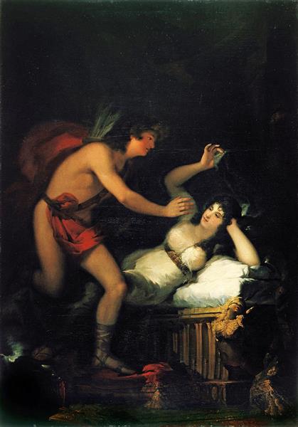 Allegory of Love. Cupid and Psyche - Francisco de Goya