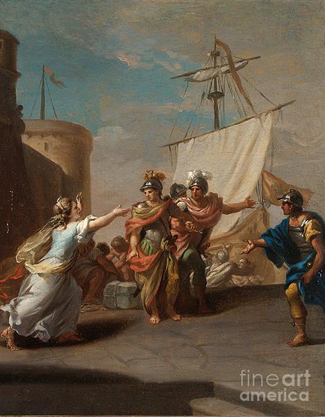 The Flight of Medea with the Argonauts - Johann Heinrich Schönfeld