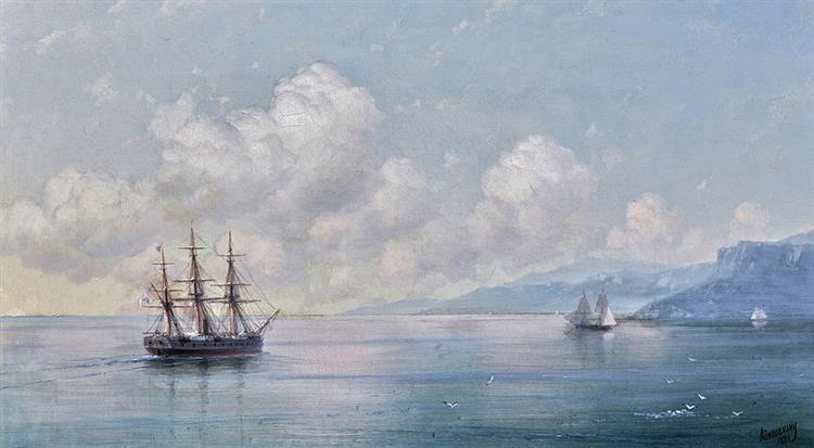 Ship off the Crimean Coast - Iwan Konstantinowitsch Aiwasowski
