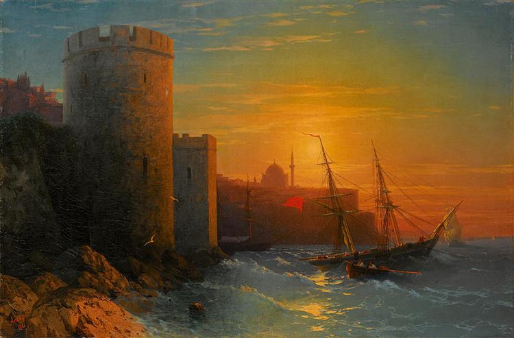 Sunset over Constantinople - Iwan Konstantinowitsch Aiwasowski