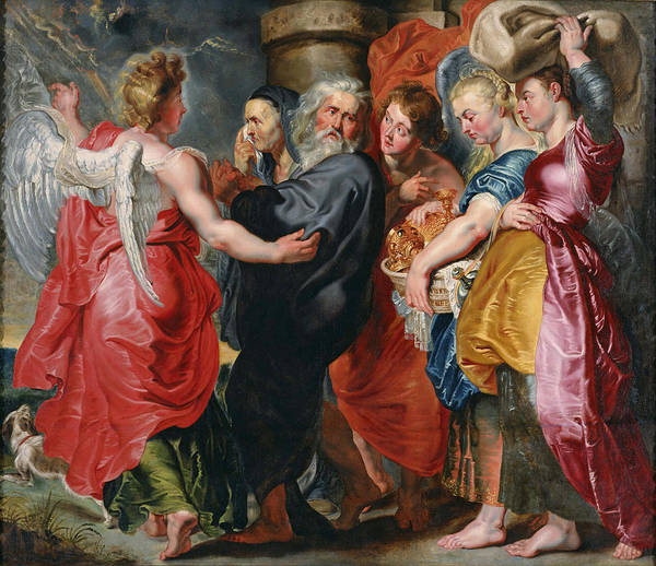 The Flight of Lot and His Family from Sodom - Jacob Jordaens