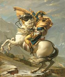 Napoleon Crossing the Alps at the St Bernard Pass, 20th May 1800 - Жак-Луї Давід