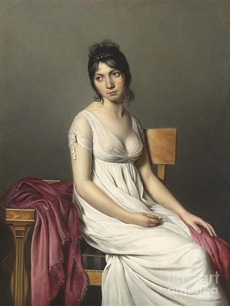 Portrait of a Young Woman in White - 雅克-路易‧大衛