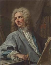 Portrait of Pierre Vigné, called Vigné de Vigny (1690-1772), half-length - Jean II Restout
