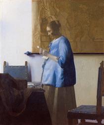 Женщина, читающая письмо - Ян Вермеер