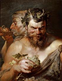 Zwei Satyrn - Peter Paul Rubens