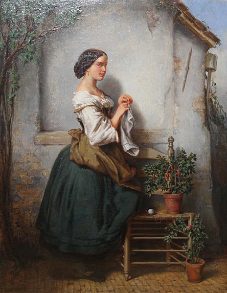 Knitting Woman - Pieter Alardus Haaxman