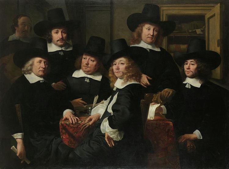 Six Regents and the Beadle of the Nieuwe Zijds Institute for the Outdoor Relief of the Poor, 1657 - Ferdinand Bol