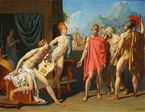 Os embaixadores de Agamemnon na tenda de Aquiles - Jean-Auguste Dominique Ingres