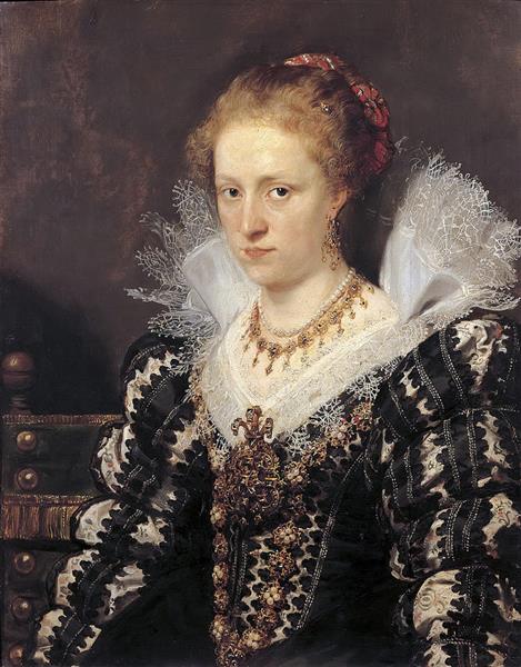 Portrait of Jacqueline Van Caestre Wife of Jean Charles De Cordes - Peter Paul Rubens