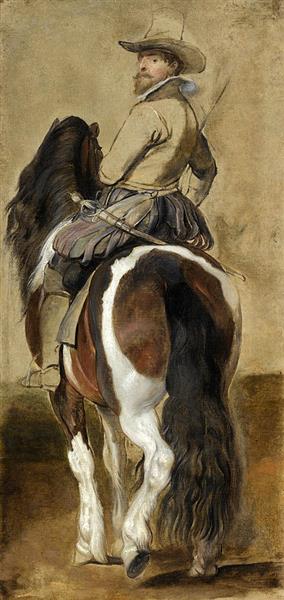 Study of a Horse with a Rider - Питер Пауль Рубенс