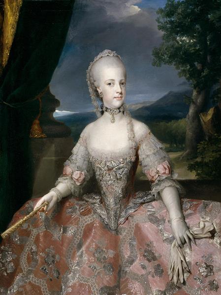 Portrait of Queen Maria Carolina of Austria - Антон Рафаэль Менгс