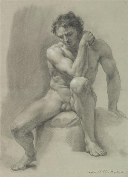 Seated Nude Male - Anton Raphael Mengs