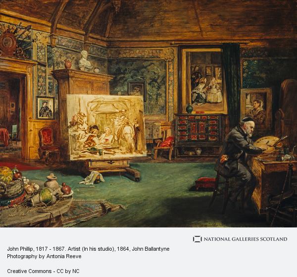 John Phillip, 1817 - 1867. Artist (In his studio) - John Ballantyne