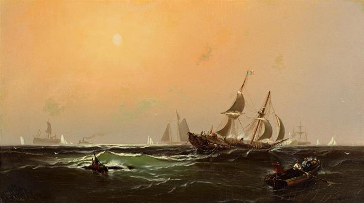 Ship in a State of Distress: An Allegory of the Civil War - Edward Moran