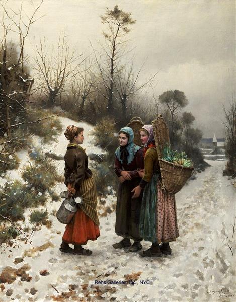 In winter, 1880 - Деніел Ріджвей Найт