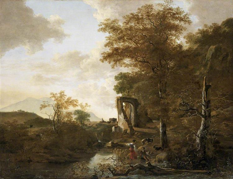 Landscape with an Arched Gateway - Adam Pynacker
