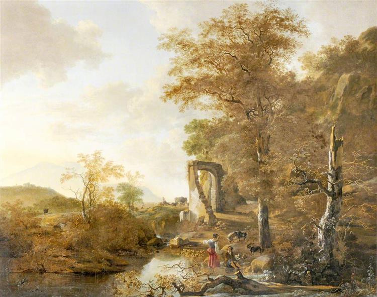 Landscape with an Arched Gateway - Adam Pynacker