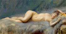 Reclining Female Nude - Antonio Alice