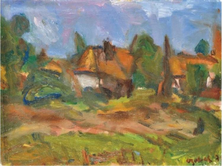 Czóbel Béla Landscape of Szentendre - Bela Czobel