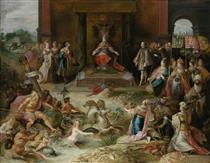 Allegory on Emperor Charles V's abdication in Brussels - Frans Francken el Joven