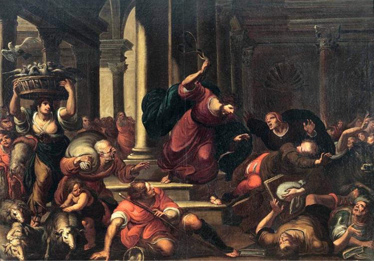 La caccia dei mercanti dal Tempio - Giulio Benso