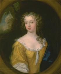 Portrait of a lady, thought to be Dionesse Cullum, wife of Robert Colman - Haerman Verelst