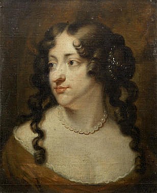 Portrait of a lady, bust-length, in a gold dress - Jacob Huysmans