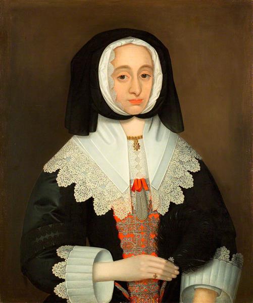 Portrait of a Woman (traditionally said to be Lucy Hutchinson, née Apsley, 1620–1681, wife and biographer of Colonel John Hutchinson, Governor of Nottingham Castle) - John Souch