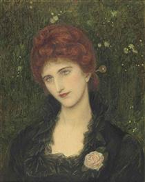 Portrait of a lady, possibly the artist's sister, Christina Spartali - Марія Спарталі Стіллман