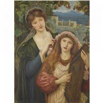 THE CHILDHOOD OF ST. CECILY - Marie Spartali Stillman