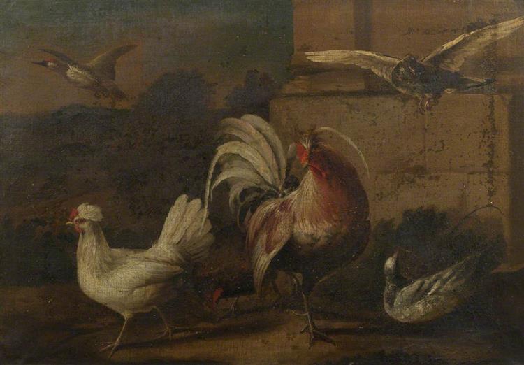 Poultry in a Landscape - Marmaduke Cradock