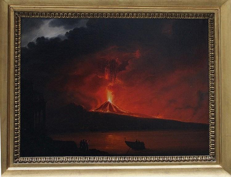 Eruption of the Mount Vesuvius at night - Pierre-Jacques Volaire
