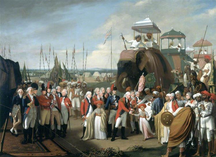The Reception of the Mysorean Hostage Princes by Marquis Cornwallis, 26 February 1792 - Robert Home