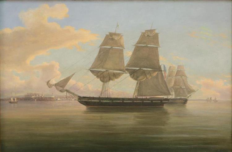 American Cutter at a Foreign Port - Thomas Birch