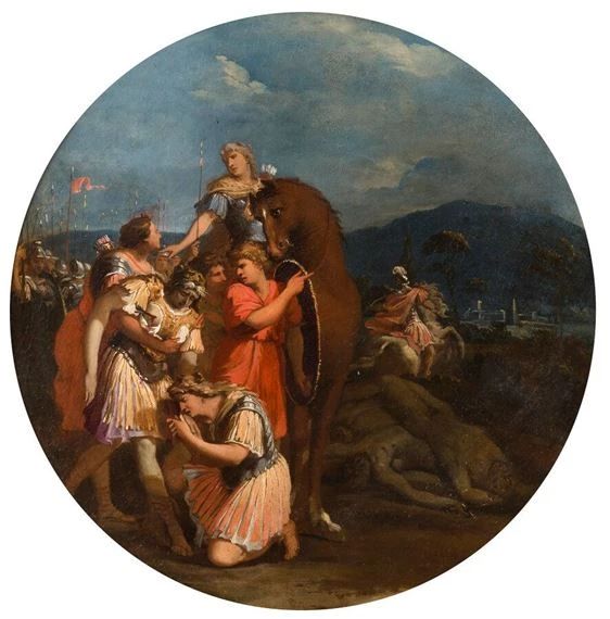 La mort d'Antiope, reine des Amazones - Thomas Blanchet