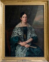 Portrait of Feliciana Apecechea Flores Correas - Antonio Maria Esquivel